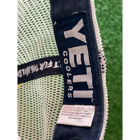 YETI Coolers Navy/White Mesh Snapback Trucker Cap Embroidered - Picture 6 of 6